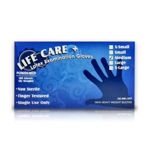 LIFE CARE - LATEX EXAMINATION GLOVES